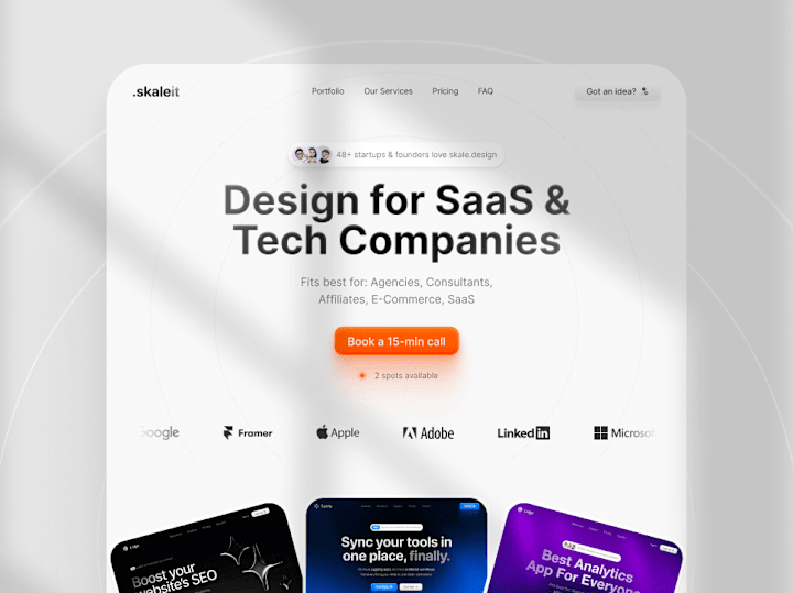 Cover image for Skale.solutions (Design + Framer Development)