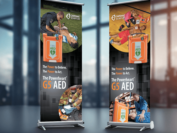 Cover image for G5 AED Pull-Up Banner | Event Signage Design