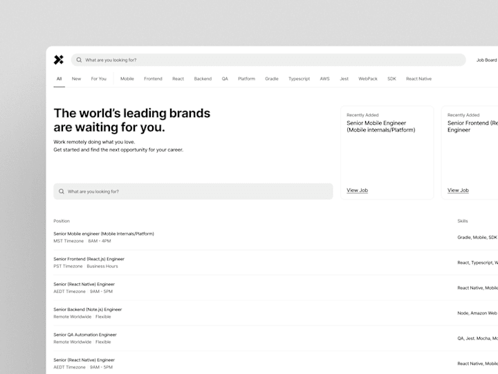 Cover image for X-Team Hiring Platform - Concept Redesign
