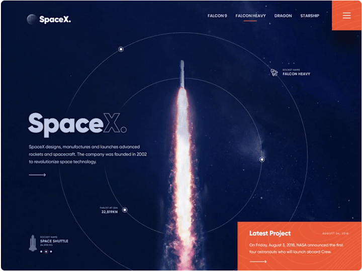 Cover image for SpaceX - Website Design