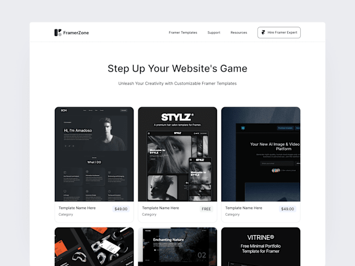 Cover image for Website in Framer - Framer Templates Store