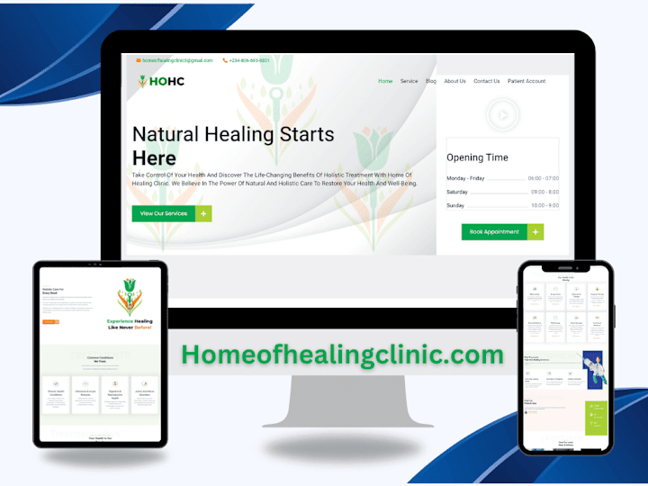 Cover image for Website Design & SEO Content for Home of Healing Clinic