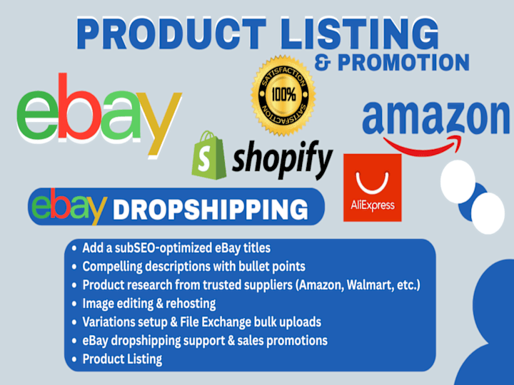 Cover image for Get SEO ebay product listing title description sales promotion 