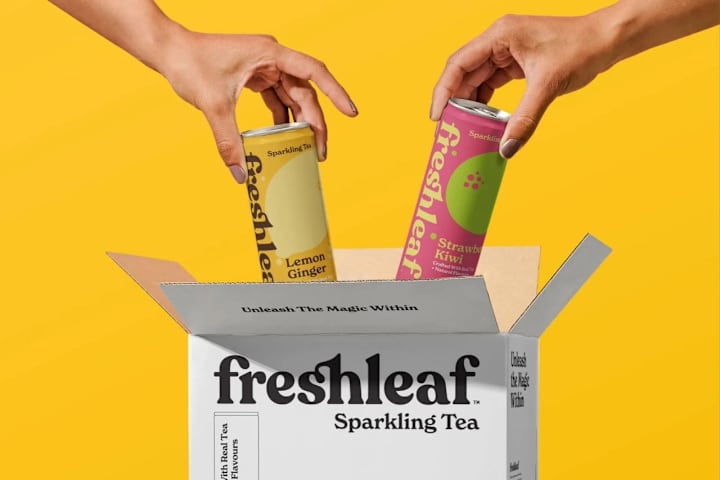 Cover image for Freshleaf Sparkling Tea Packaging Design