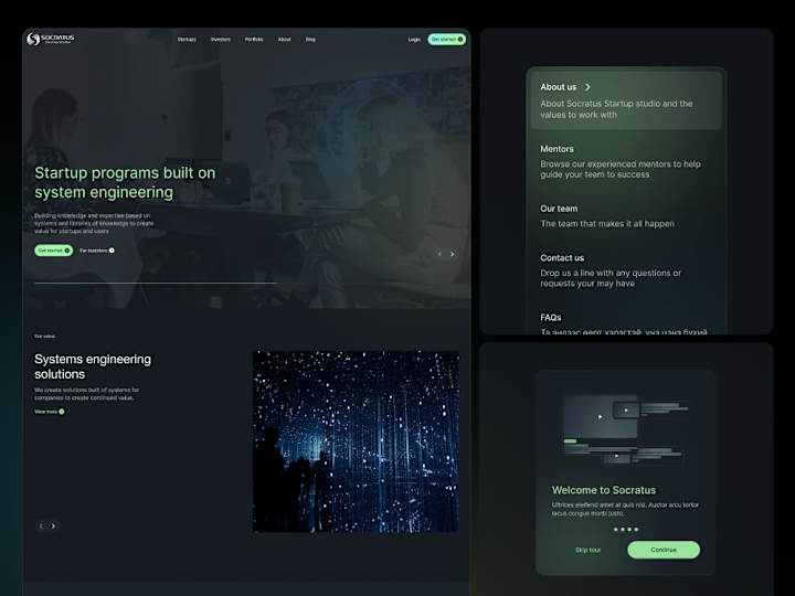 Cover image for Socratus Startup Studio's website & no-code web-app development