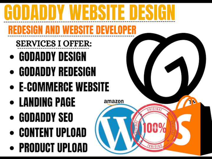 Cover image for I will godaddy website redesign godaddy website design