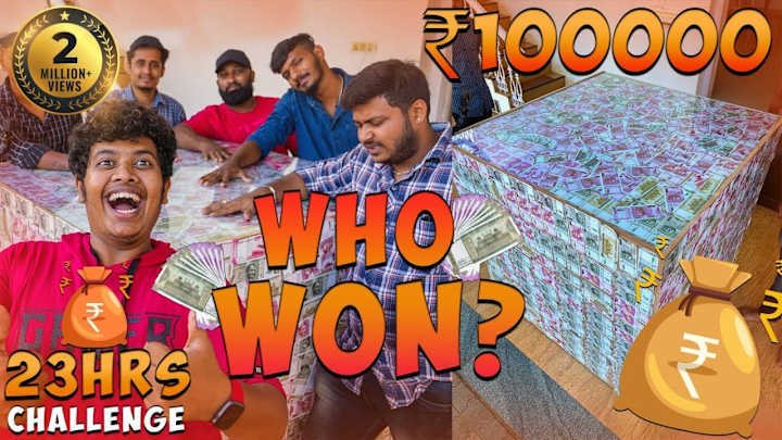 Cover image for ₹100000 CHALLENGE - Last to take hand off Money Box wins - Irfa…