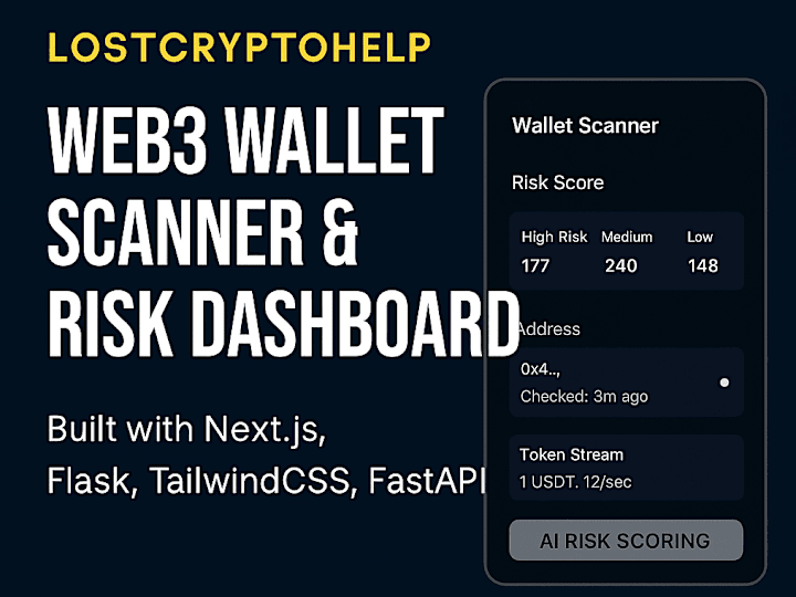Cover image for LostCryptoHelp – Web3 Wallet Scanner & Risk Dashboard