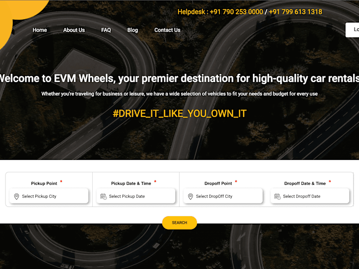 Cover image for Self Drive Rent a car | EVM Wheels