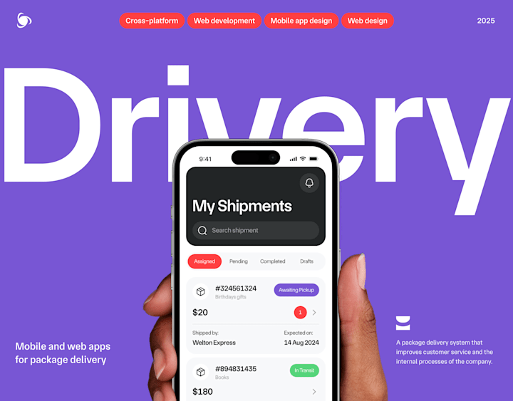 Cover image for Delivery App: Package Delivery Mobile App | Ronas IT