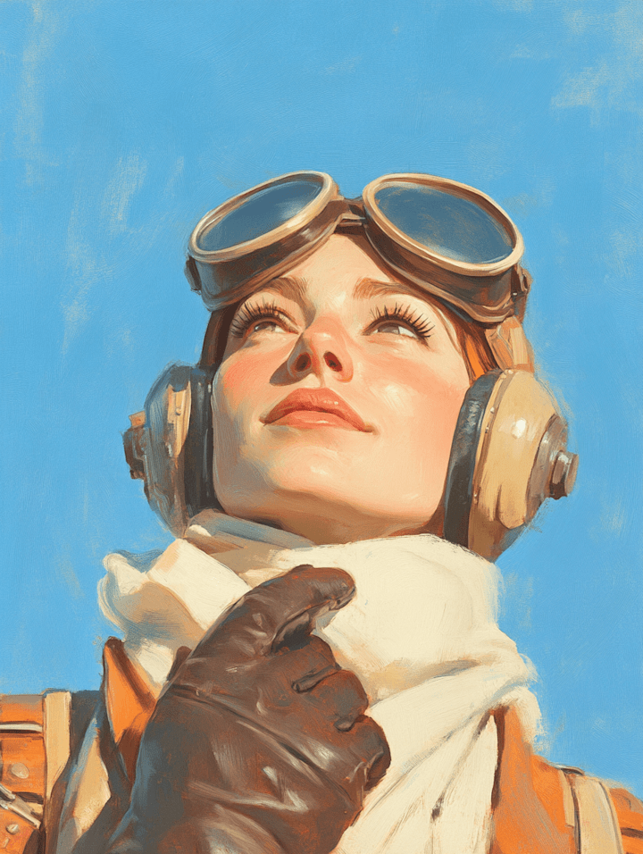 Cover image for AI-Generated Vintage Aviator Illustration