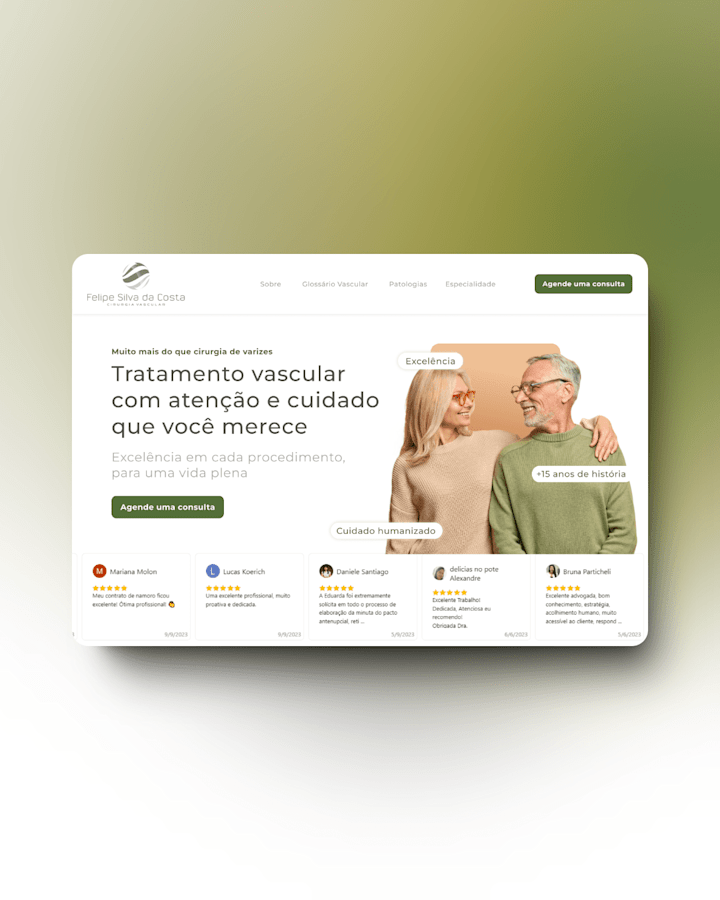 Cover image for 
Landing page redesign for a vascular surgeon