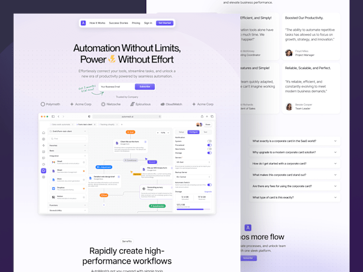 Cover image for Landing Page Design for B2B SaaS Platform
