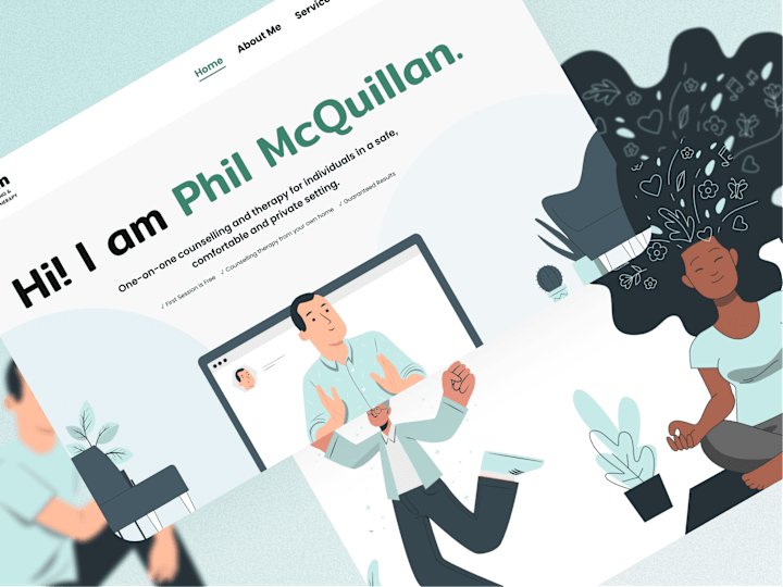 Cover image for 🪴 Phil McQuillan - Counselling  (UI/UX & Branding)