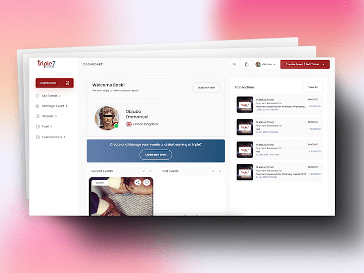 Cover image for Triple7 Events Platform