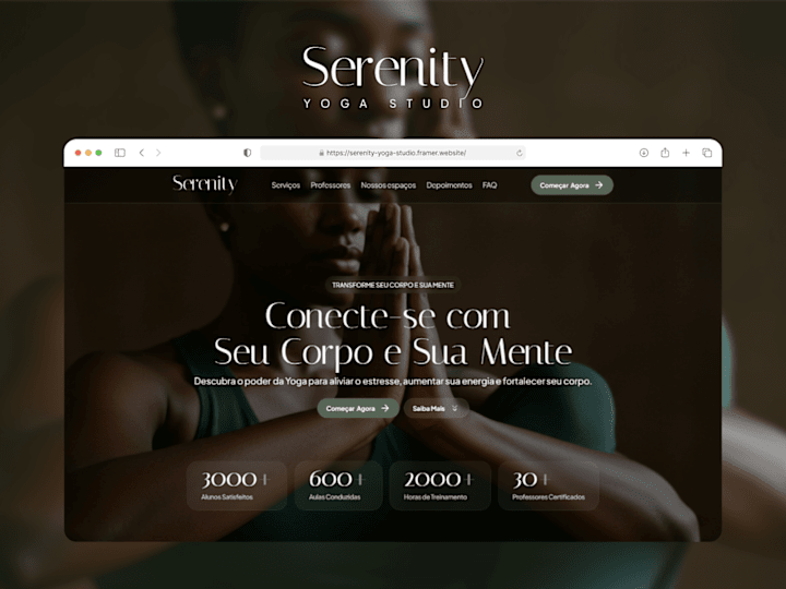 Cover image for Serenity Yoga Studio Website
