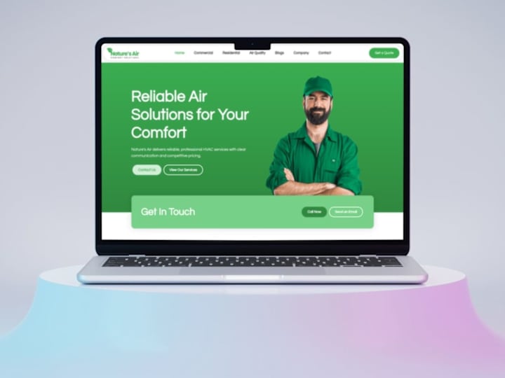 Cover image for Nature's Air - Air Comfort Solutions WordPress Website Design