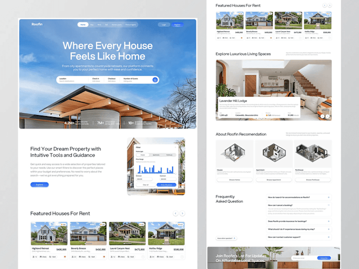 Cover image for Roofin - Real Estate | Landing Page