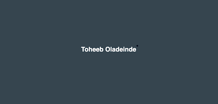 Cover image for Toheeb's Portfolio