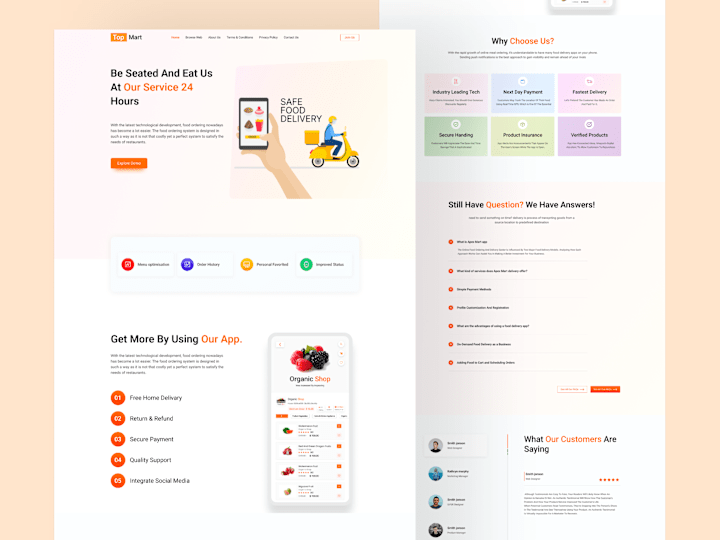 Cover image for Food Delivery Landing Page
