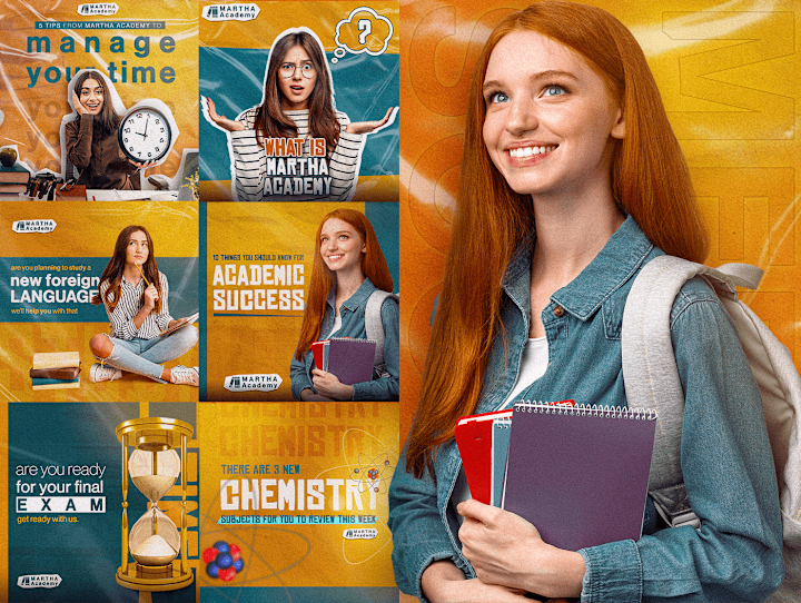 Cover image for Social media | study with Martha academy on Behance