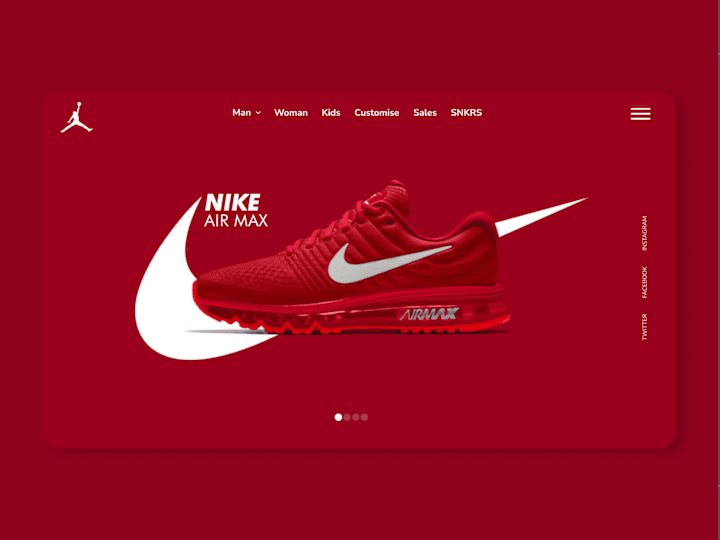 Cover image for Nike AirMax Landing Page:Bold & Immersive Shopping Experience