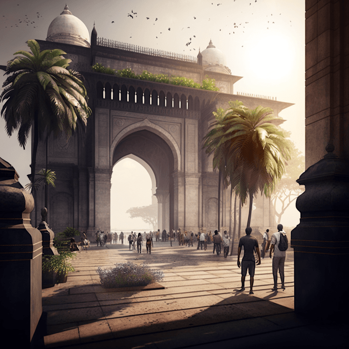 Cover image for REIMAGINE GATE WAY OF INDIA THROUGH AI
