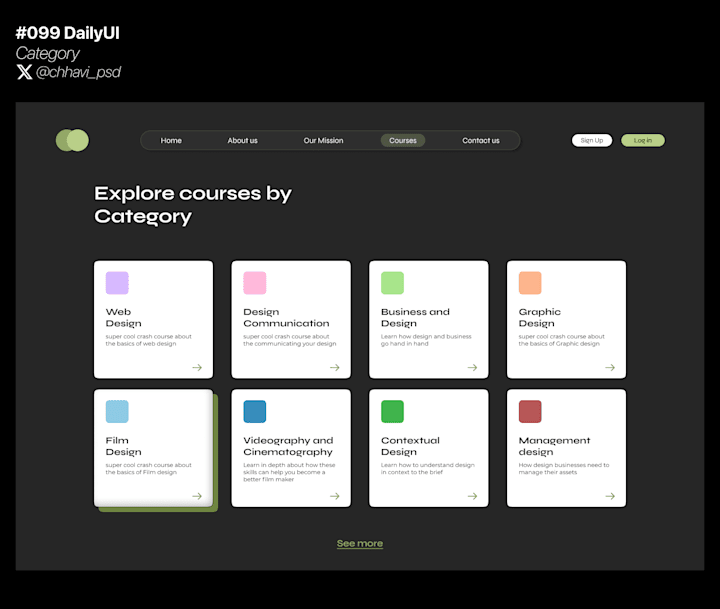 Cover image for #DailyUi_99 Categories