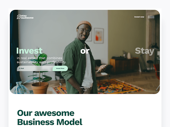 Cover image for Stay Awesome - Sustainable Building Landing Page