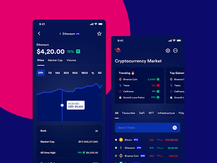 Cover image for Designing a crypto tracking app