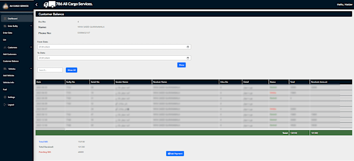 Cover image for Cargo Management Dashboard - Efficient Operations Solution