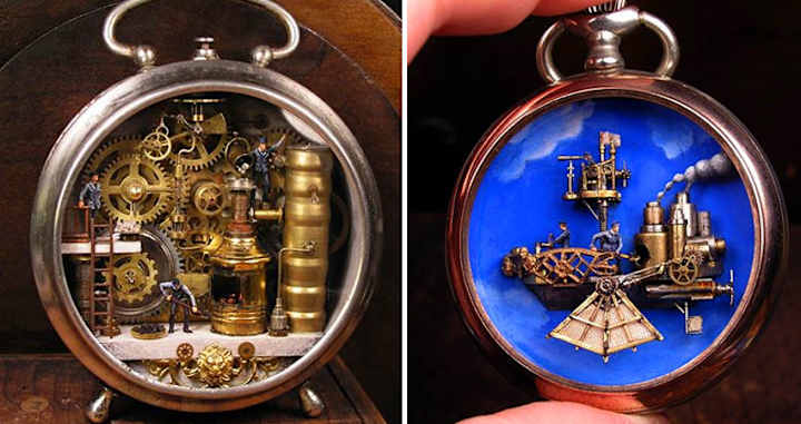 Cover image for Artist Gregory Grozos Turns Old Pocket Watches Into Fascinating…