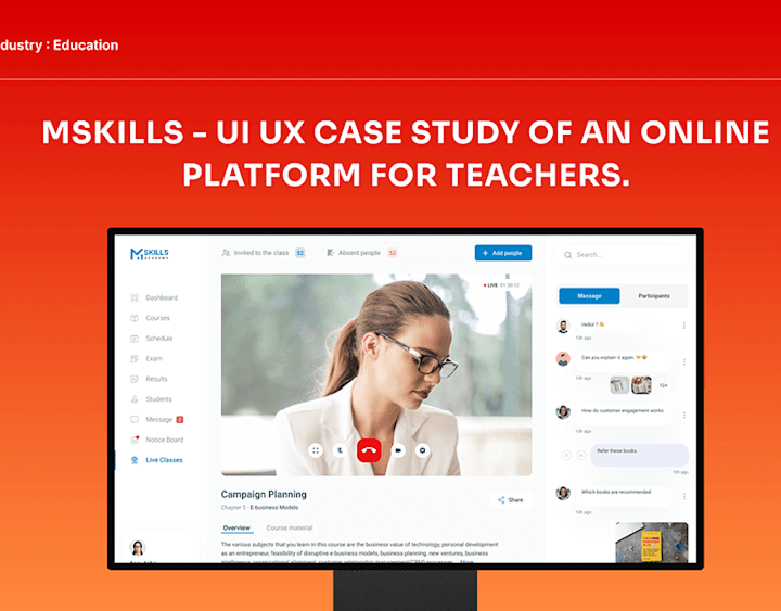 Cover image for UX Case Study - Teachers Online Platform 