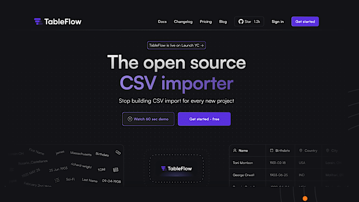 Cover image for TableFlow - The Open source CSV importer 