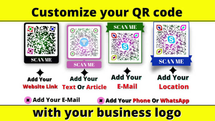 Cover image for I will design a customized QR code with your business logo