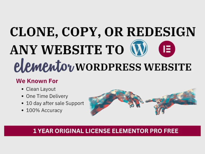 Cover image for I will clone, copy, or duplicate a website to elementor website