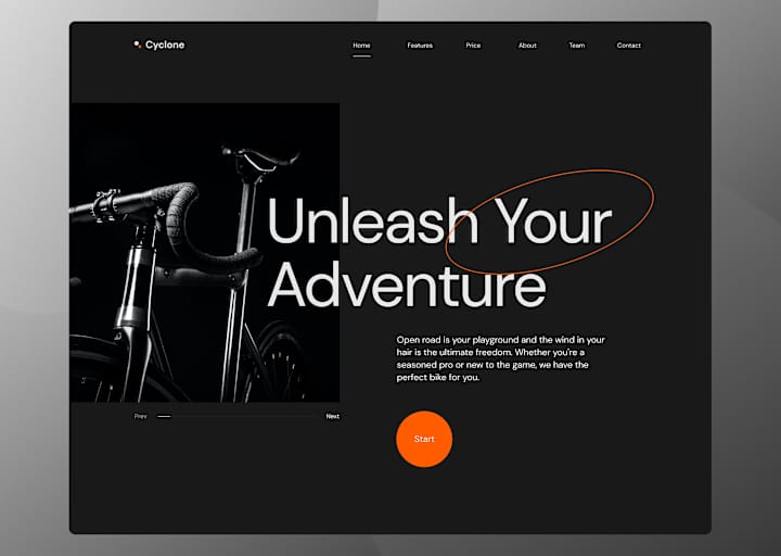 Cover image for Cyclone - Website UX/UI design