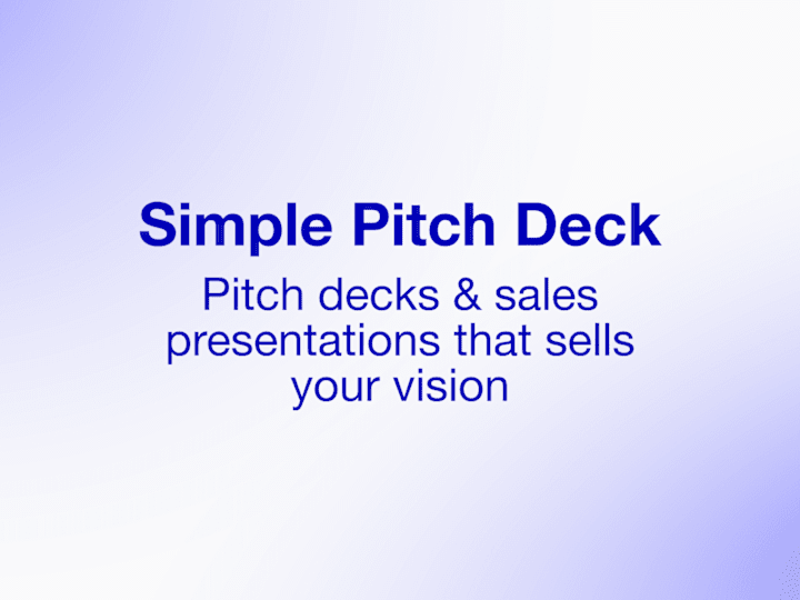 Cover image for Simple Pitch Deck (10 Slides)