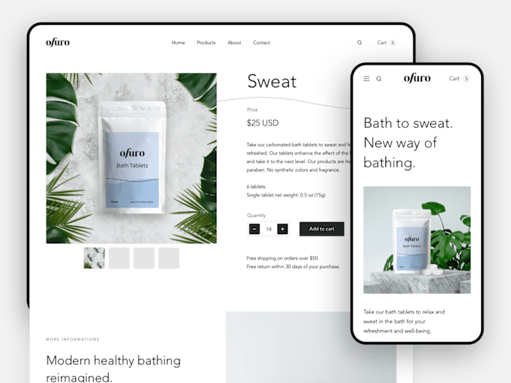 Cover image for Bath online shop (UX/UI design) 