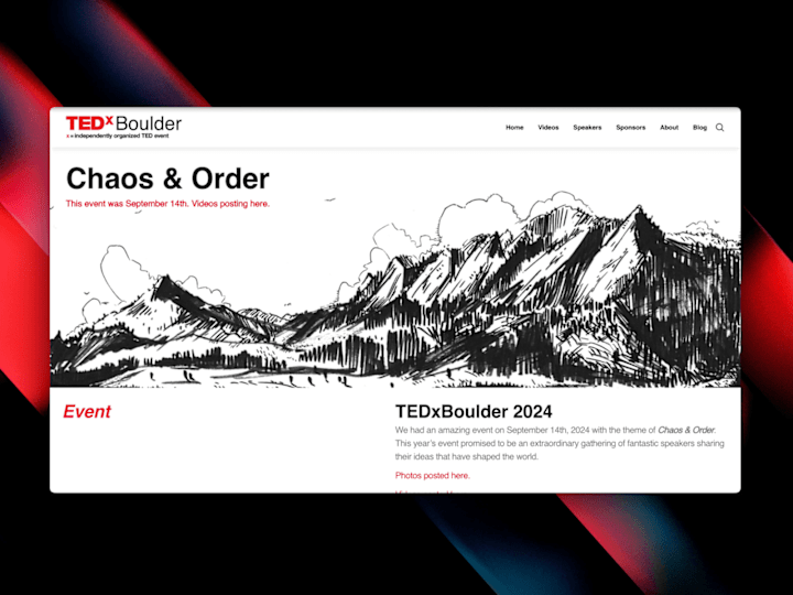 Cover image for ❖ TEDxBoulder - Framer Site ❖