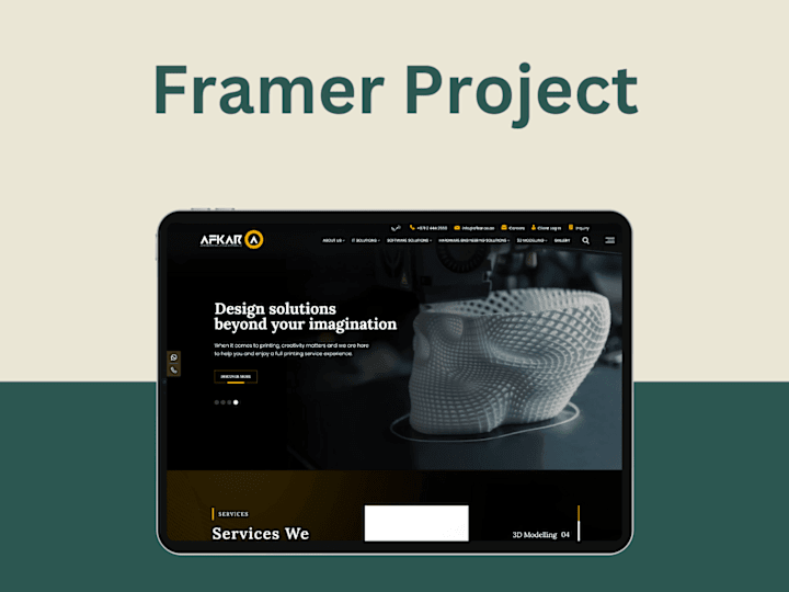 Cover image for Afkar | Framer Project