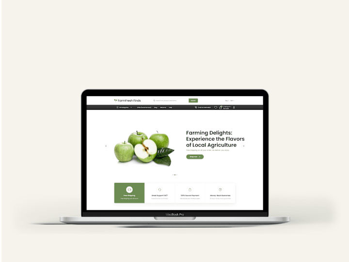 Cover image for UX/UI Case Study FarmFresh Finds                 Web Application