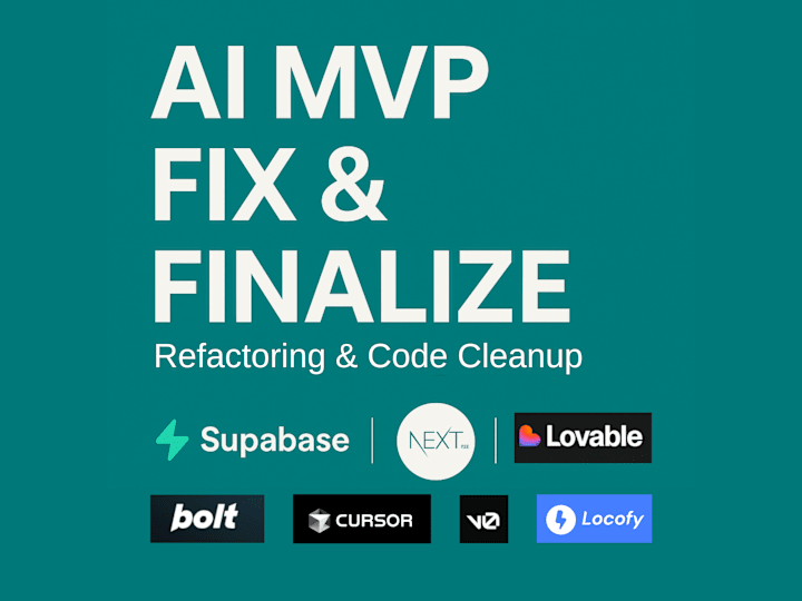 Cover image for full stack Next.js Supabase developer to fix AI-Generated Code 
