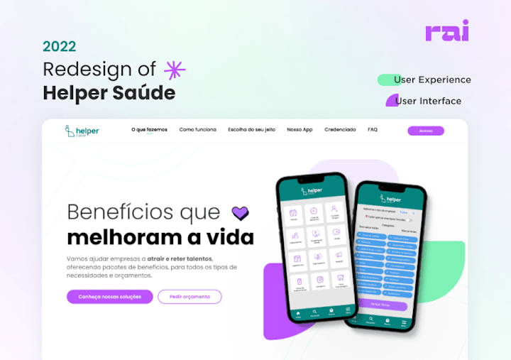 Cover image for Redesign of Helper Saúde - a new look at health
