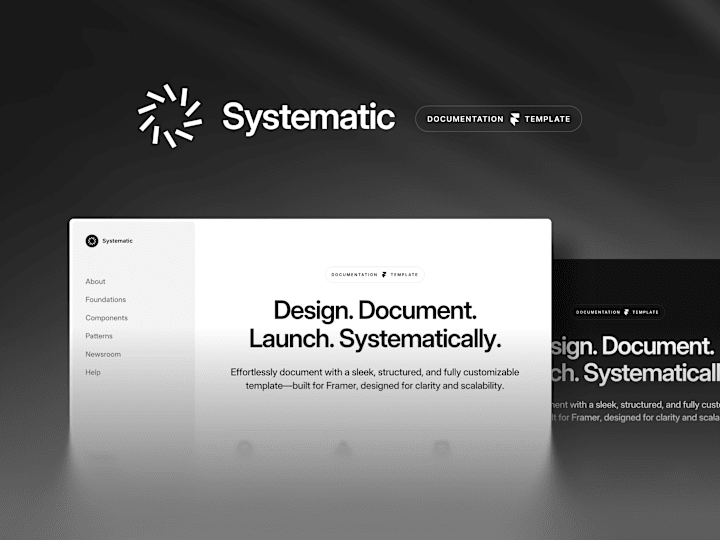 Cover image for Systematic — Framer Documentation Template