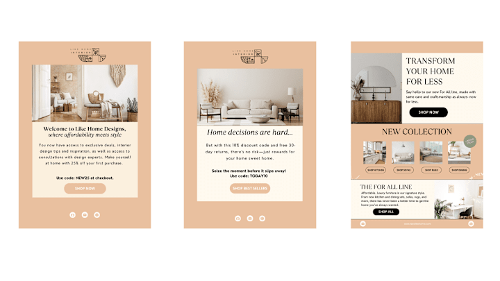 Cover image for Email Content Writing and Design for Home Furniture Store