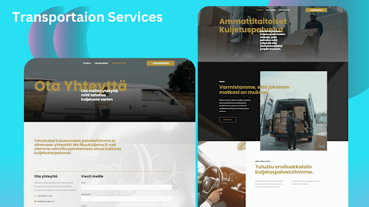 Cover image for Business Website: Transportation Services