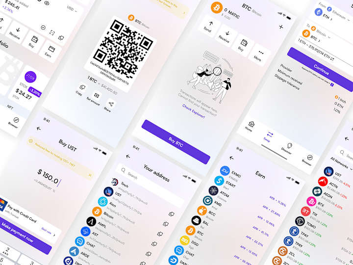 Cover image for Crypto Wallet UI UX Design | iOS Crypto wallet app