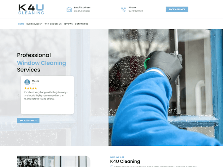 Cover image for Commercial WordPress Website for a Window Cleaning Business