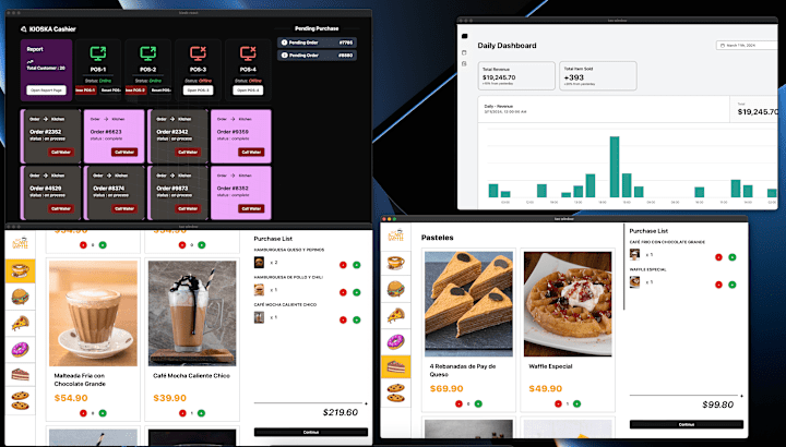 Cover image for Kioska-POS: Multi Monitor Restaurant Management Desktop App